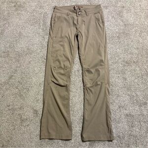 PrAna Pants Womens 4 Beige Halle II Straight Roll Up Snap Stretch Outdoor Hiking